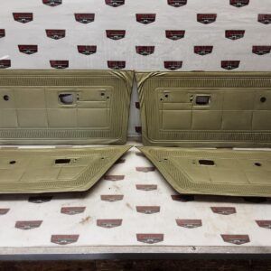 1969 Dodge Dart 4 Door OEM Front & Rear Door Trim Panels Green (Damaged)