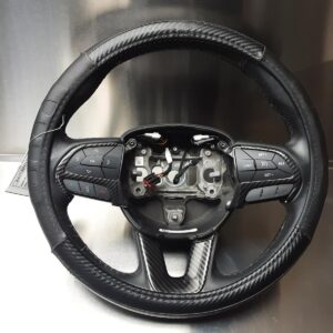 2015-2023 Dodge Challenger R/T Plus OEM Leather Steering Wheel w/ Gray Trim Auto w/o Radio Paddles 5LE642X9AF