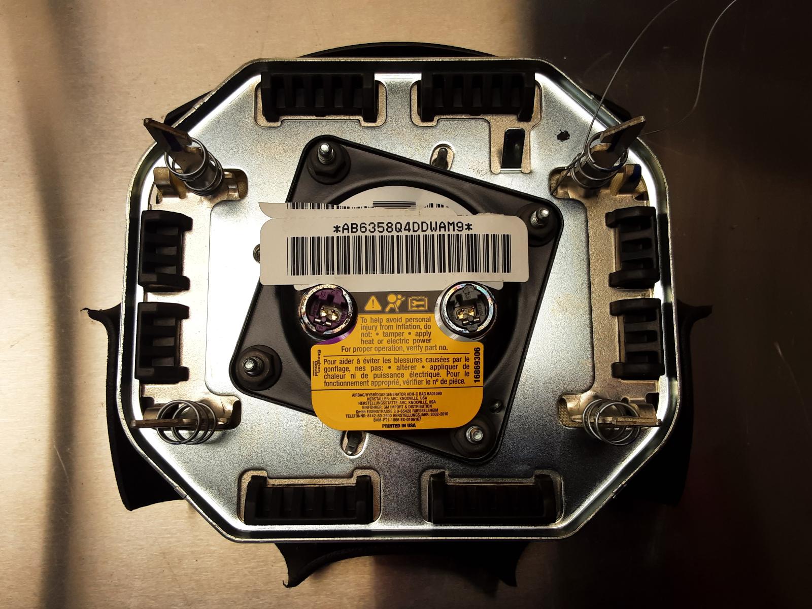 2005 C6 Chevrolet Corvette OEM Steering Wheel Air Bag 15812677 4 2005 C6 Chevrolet Corvette OEM Steering Wheel Air Bag 15812677 - Image 4