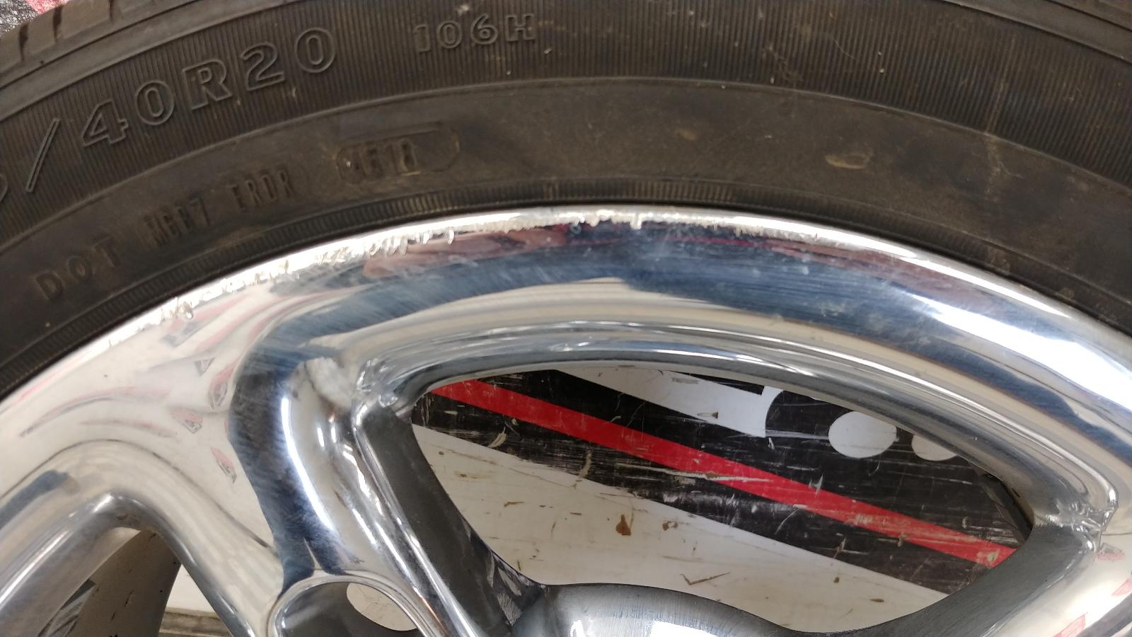 CURB RASH 2003-2006 Chevrolet SSR OEM Rear 20×10 6x127mm 5 Spoke Chrome Wheel 15117288 3 CURB RASH 2003-2006 Chevrolet SSR OEM Rear 20×10 6x127mm 5 Spoke Chrome Wheel 15117288 - Image 3