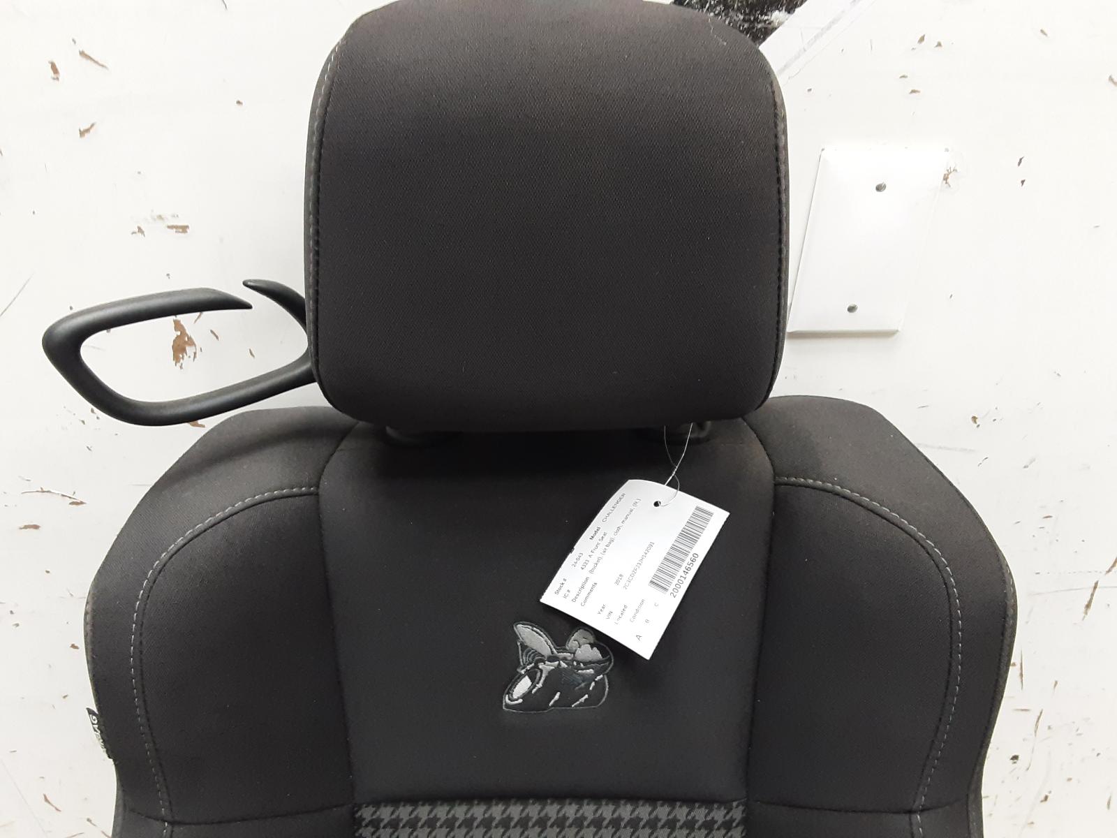 2015-2023 Dodge Challenger R/T 392 OEM Right Passenger Side Front Seat Cloth Angry Bee Logo 3 2015-2023 Dodge Challenger R/T 392 OEM Right Passenger Side Front Seat Cloth Angry Bee Logo - Image 3