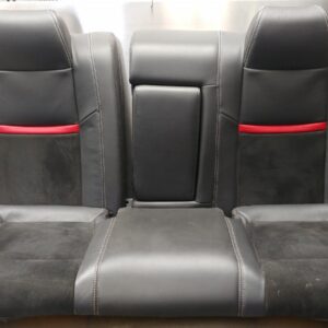 2011-2014 Dodge Challenger SRT8 OEM Rear Seats Black Leather Suede w/ Red Stripe