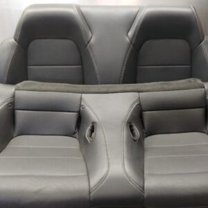 2015-2023 Ford Mustang GT Convertible OEM Rear Upper & Lower Seat Black Leather