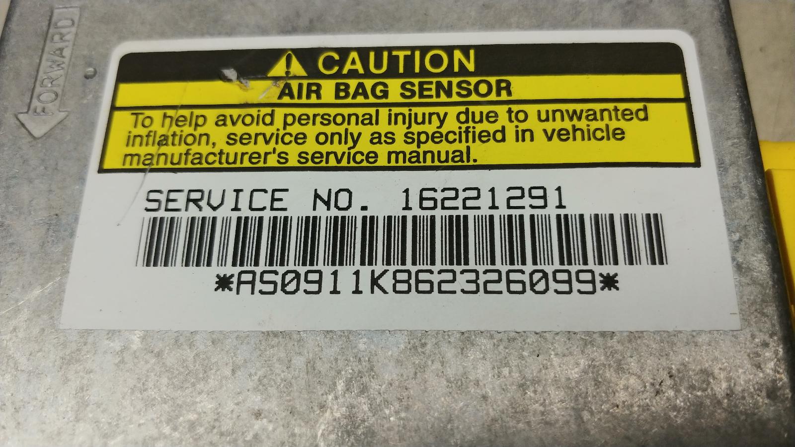 1994-1996 Chevrolet Impala SS OEM Air Bag Control Module 16221291 3 1994-1996 Chevrolet Impala SS OEM Air Bag Control Module 16221291 - Image 3