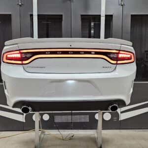 Dodge Charger Hellcat Rear Bumper LED Custom Hanging Garage Wall Art WHITE