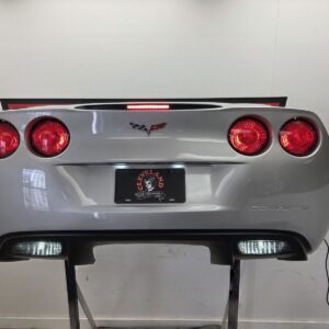 C6 Corvette Rear Bumper LED Custom Hanging Garage Wall Art Tarnished Silver